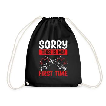 Nurse Funny Cardiac Nurse IV Humor Nursing - Drawstring Bag - black - Front