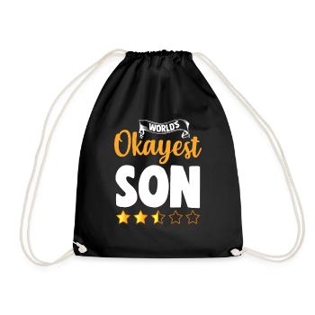 World's Okayest Son - Drawstring Bag - black - Front