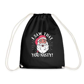 Drôles de vacances de Noël Père Noël que j’ai vu - Sac de sport léger - noir - Devant