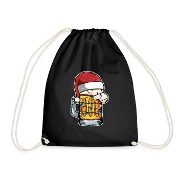 Tasse de bière de Noël Noël Cap Noël - Sac de sport léger - noir - Devant