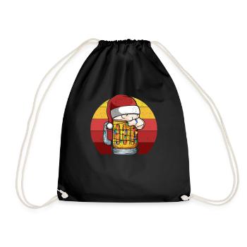 Tasse de bière de Noël Noël Cap Noël - Sac de sport léger - noir - Devant