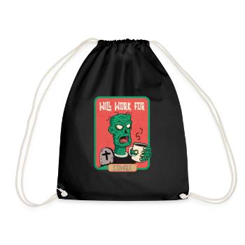 Fonctionnera pour Coffee Zombie Halloween - Sac de sport léger - noir - Devant