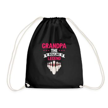 GRANDMA La légende du bowling Cool Retro Bowler - Sac de sport léger - noir - Devant