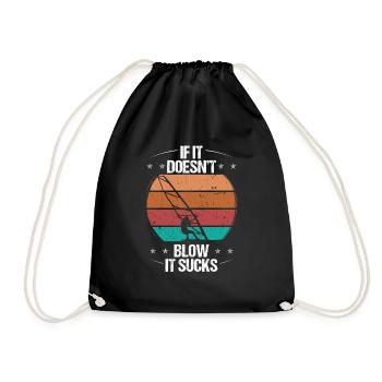 Planche à voile Si ça ne souffle pas ça craint WindsurferW - Sac de sport léger - noir - Devant