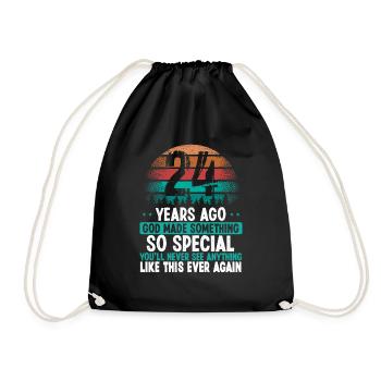24 Birthday God made something special 24 Year Old - Turnbeutel - Schwarz - Vorne