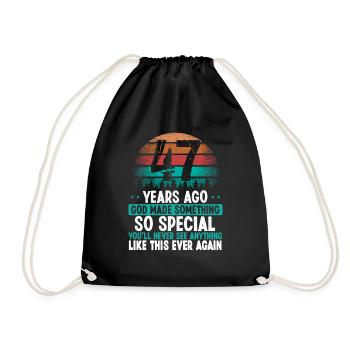 47 Anniversaire Dieu a fait quelque chose de spécial 47 ans - Sac de sport léger - noir - Devant