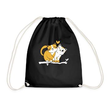 Cat Owner Cat Lovers Baby Cats Owner - Drawstring Bag - black - Front