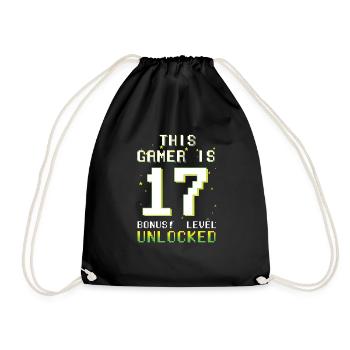 This Gamer Video Game Lover Gamer Age 17 - Drawstring Bag - black - Front