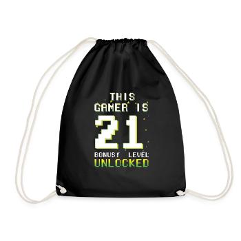 Ce gamer amateur de jeux vidéo Gamer Age 21 - Sac de sport léger - noir - Devant