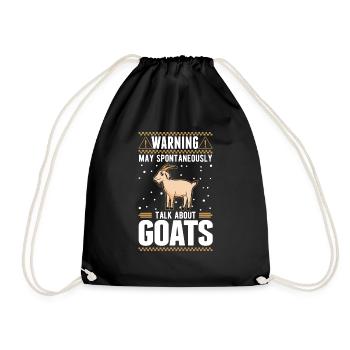 May spontaneously talk about Goats Ziege - Turnbeutel - Schwarz - Vorne