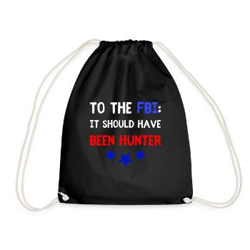 to the fbi it should have been hunter, abolish the - Drawstring Bag - black - Front