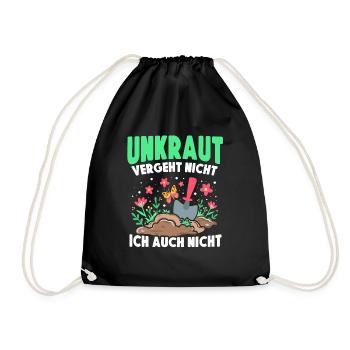 Kleingarten anfänger Unkraut vergeht nicht ich - Turnbeutel - Schwarz - Vorne