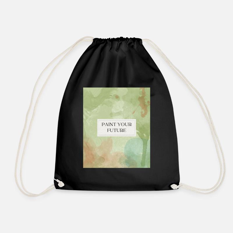 paint your future - Drawstring Bag - black