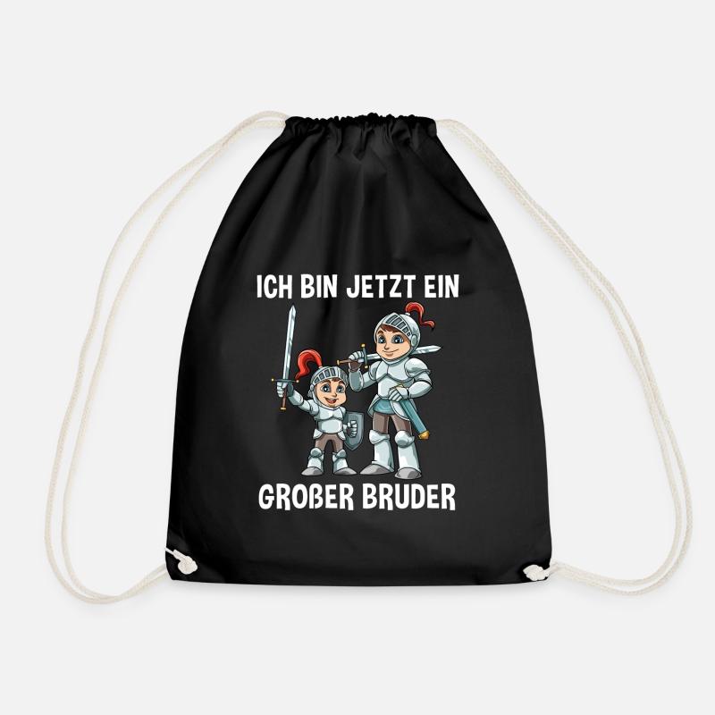 Ritter Großer Bruder - Ich bin jetzt ein Großer - Turnbeutel - Schwarz