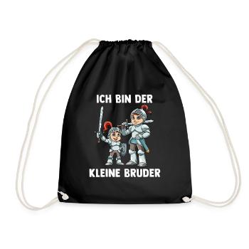 Ritter Kleiner Bruder - Ich bin der kleine Bruder - Turnbeutel - Schwarz - Vorne