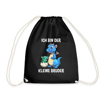 Drachen Kleiner Bruder - Ich bin der kleine Bruder - Turnbeutel - Schwarz - Vorne