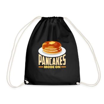 Funny Pancake Pancakes Gift - Drawstring Bag - black - Front