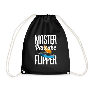 Funny Pancake Pancakes Gift - Drawstring Bag - black - Front