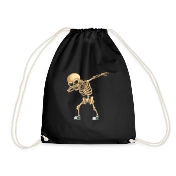 Halloween Dabbing Skeleton - Turnbeutel - Schwarz - Vorne