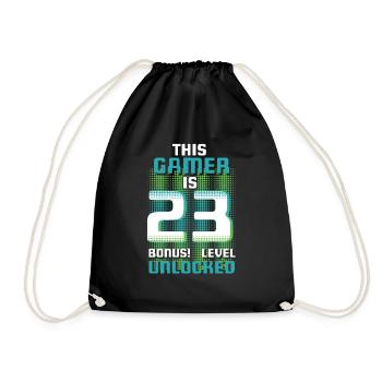 Ce joueur est un amateur de jeux vidéo Gamer Age 23 - Sac de sport léger - noir - Devant