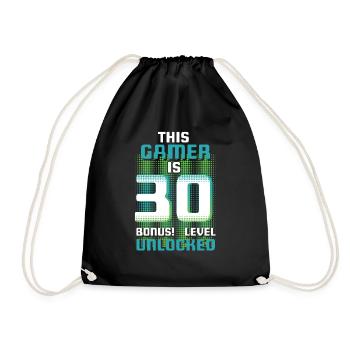 Ce joueur est un amateur de jeux vidéo Gamer Age 30 - Sac de sport léger - noir - Devant