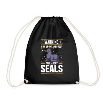 Avertissement Phoque Lion de mer - Sac de sport léger - noir - Devant