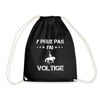 Je peux pas j'ai voltige cadeau voltigeur - Sac de sport léger - noir - Devant