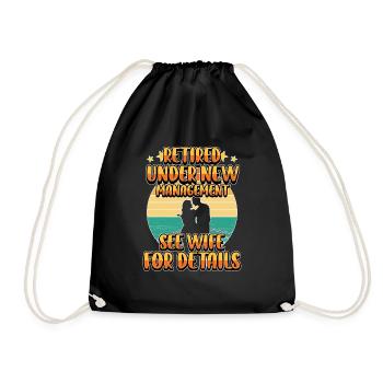 Retirement Men Dad Retiring Party Humor Lovers - Turnbeutel - Schwarz - Vorne