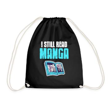 I Still Read Manga Retro Cool Manga Lover - Turnbeutel - Schwarz - Vorne