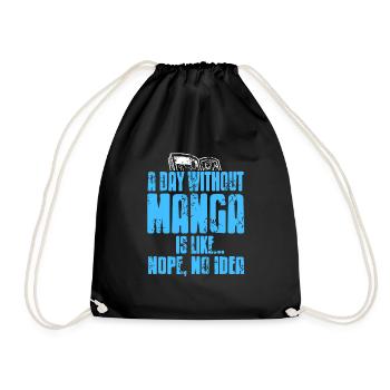 Une journée sans manga, c’est comme non, pas d’idée, drôle - Sac de sport léger - noir - Devant