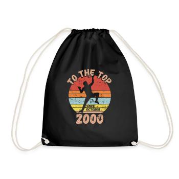 Birthday Climbing Bouldering since October 2000 - Drawstring Bag - black - Front