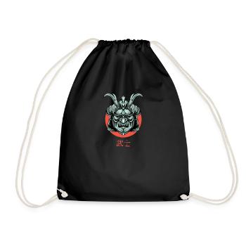 Samurai Mask I Japanese Tattoo Manga Anime for - Drawstring Bag - black - Front