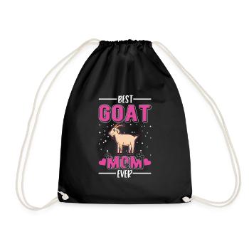 Best Goat Mom Ever Ziegen Mama Ziege - Drawstring Bag - black - Front
