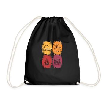 Accessoires de camping Vintage - Sac de sport léger - noir - Devant