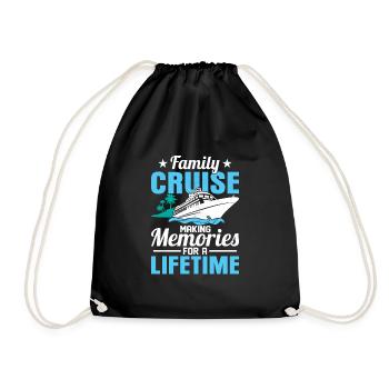 Family Cruise Making Memories For A Lifetime Crusi - Drawstring Bag - black - Front