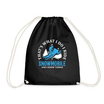 Je fais de la motoneige et je sais des choses - Sac de sport léger - noir - Devant