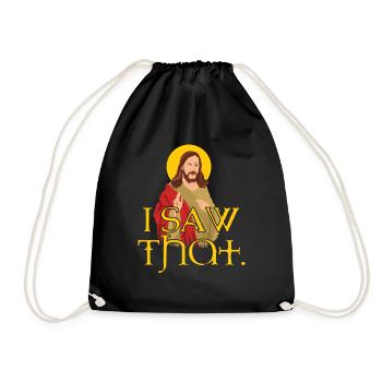 Drôle jésus a vu ce pasteur chrétien - Sac de sport léger - noir - Devant