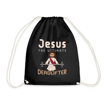Drôle Christ Cross Amour Jésus Lifter Christian - Sac de sport léger - noir - Devant