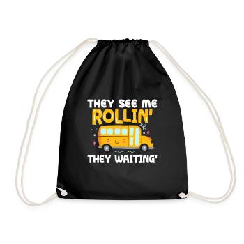 You see me rolling, you're waiting for a - Drawstring Bag - black - Front