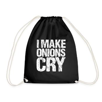 Drôle de cuisinier j’apporte des oignons pour pleurer - Sac de sport léger - noir - Devant