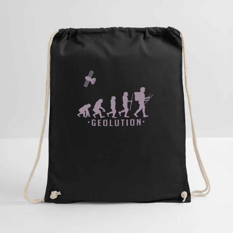 Geocaching evolution Shirt Geolution Turnbeutel
