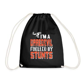 I'm A Daredevil Fueled By Stunts Retro Vintage - Turnbeutel - Schwarz - Vorne