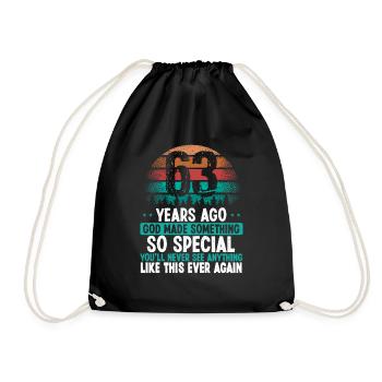 63 Birthday God made something special 63 Year Old - Turnbeutel - Schwarz - Vorne