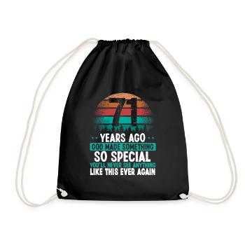 71 Anniversaire Dieu a fait quelque chose de spécial 71 ans - Sac de sport léger - noir - Devant