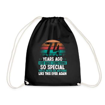 74 Anniversaire Dieu a fait quelque chose de spécial 74 ans - Sac de sport léger - noir - Devant