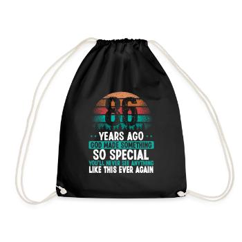86 Anniversaire Dieu a fait quelque chose de spécial 86 ans - Sac de sport léger - noir - Devant