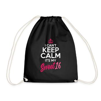 Fille du 16e anniversaire - Sac de sport léger - noir - Devant