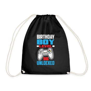 16e anniversaire Jeune joueur de jeu - Sac de sport léger - noir - Devant