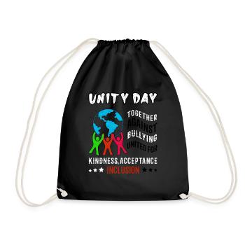 Against Bullying Kindness Awareness Unity Day - Turnbeutel - Schwarz - Vorne