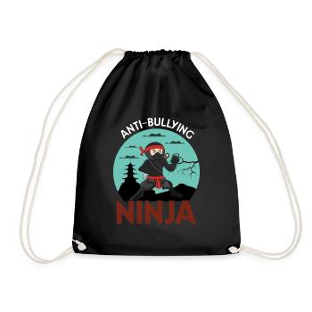 Anti Bullying Ninja Kindness Awareness Unity Day - Turnbeutel - Schwarz - Vorne